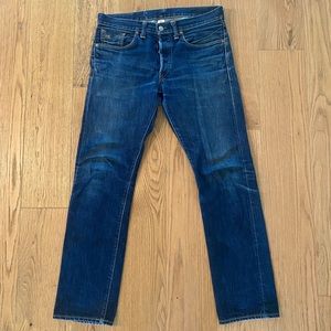 Double RL RRL selvedge denim slim fit. 30